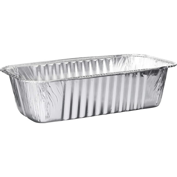 PLASTICPRO Aluminum Foil Loaf Pans 1 lb Tin Foil Baking Pans, 100 Pack