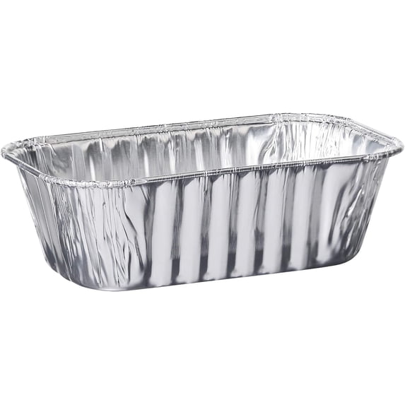 PLASTICPRO Aluminum Foil Loaf Pans 1 lb Tin Foil Baking Pans, 100 Pack