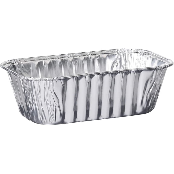 PLASTICPRO Aluminum Foil Loaf Pans 1 lb Tin Foil Baking Pans, 100 Pack
