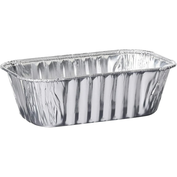 PLASTICPRO Aluminum Foil Loaf Pans 1 lb Tin Foil Baking Pans, 50 Pack