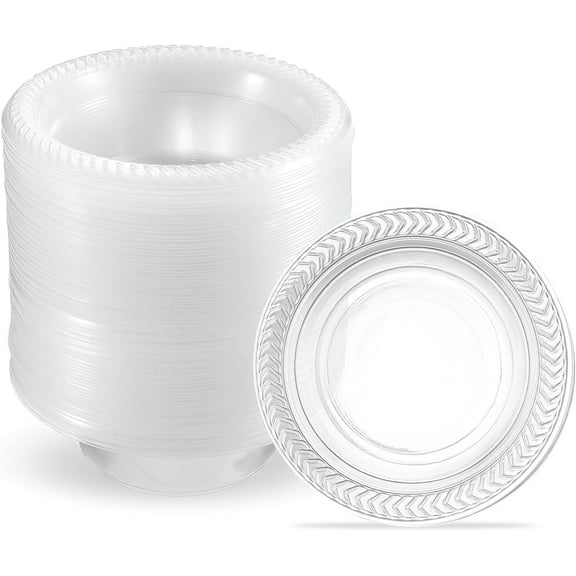 PLASTICPRO Clear Plastic Bowls 5 oz Plastic Soup Bowls for Party, BBQ and Events, 160 Pack