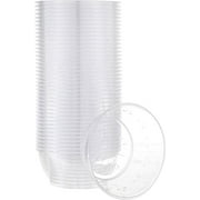 PLASTICPRO Clear Plastic Serving Bowls 6 oz Plastic Dessert Cups, 50-Pieces