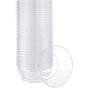 PLASTICPRO Clear Plastic Serving Bowls 6 oz Plastic Dessert Cups, 50-Pieces