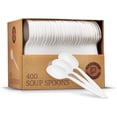 thumbnail image 1 of PLASTICPRO Disposable Plastic Soup Spoons Mediumweight Cutlery Utensils, 400 Pack, 1 of 9