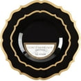 thumbnail image 1 of PLASTICPRO Elegant Plastic Dinner Plates Black & Gold Contemporary Plastic Silverware, 32 Pack, 1 of 7