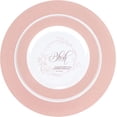 thumbnail image 1 of PLASTICPRO Elegant Plastic Dinner Plates Set Blush Rim Plastic Silverware, 64 Pack, 1 of 4