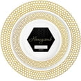 thumbnail image 1 of PLASTICPRO Elegant Plastic Dinner Plates White Gold Honeycomb Plastic Silverware, 32 Pack, 1 of 3