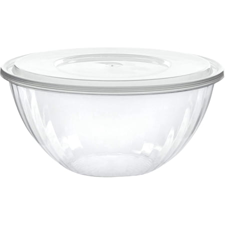 PLASTICPRO Plastic Bowls with Lids 96 oz Disposable Containers with Lids, 2 Pack