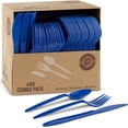 thumbnail image 1 of PLASTICPRO Plastic Silverware Kitchen Utensil Set Disposable Plastic Forks, Spoons and Knives, 400 Pack, 1 of 7