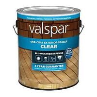 PLASTIK VL1028069-16 Valspar One Coat Exterior Sealer, Multicolor, Clear Finish, 128 oz