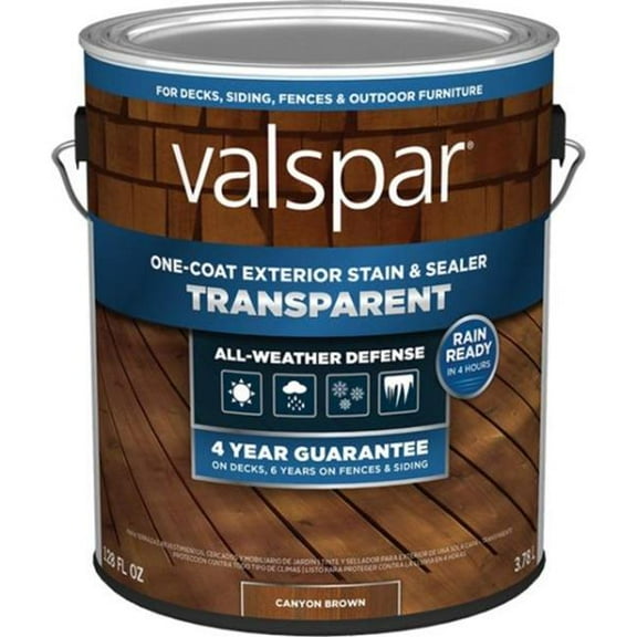 PLASTIK Valspar Multicolor One Coat Exterior Stain and Sealer Transparent