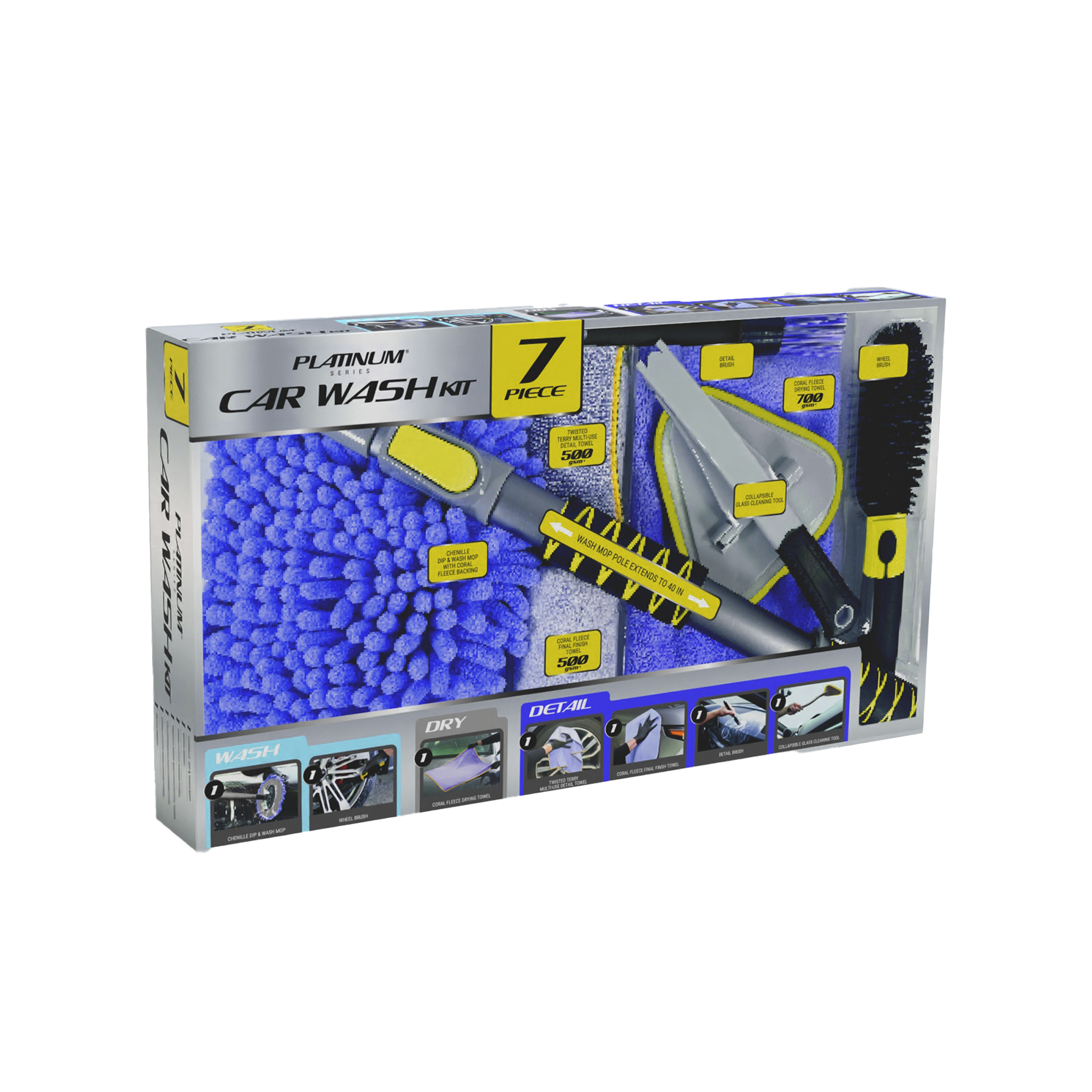 Platinum Series Complete Dip and Wash Car Wash Kit, 7 piece
