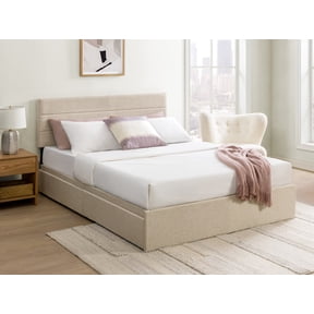 Mainstays Upholstered Platform Bed with Underbed Storage Drawers, Queen