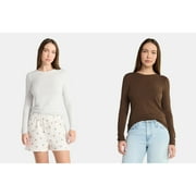 NO BOUNDARIES Long Sleeve Crewneck Tee, Women's