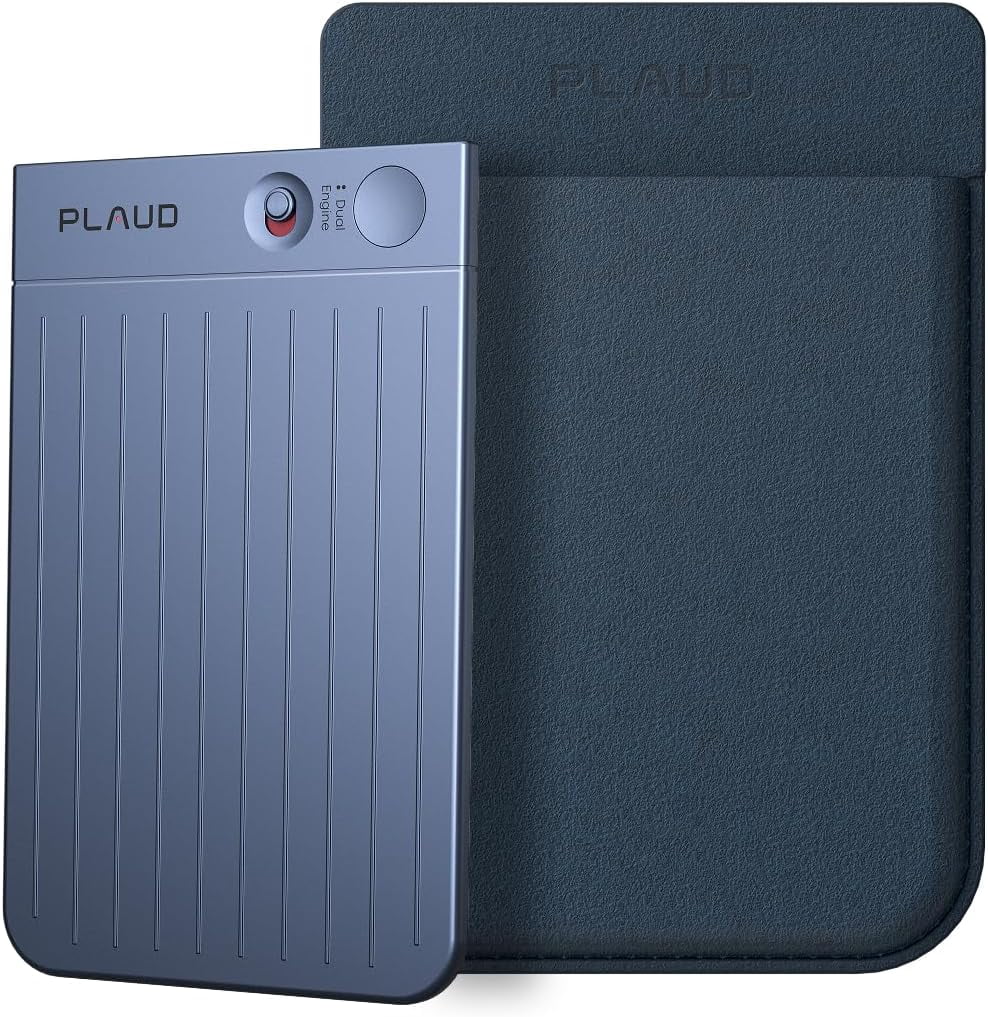 PLAUD NOTE AI Voice Recorder, App Control, Transcribe & Summarize, 112 Languages, Audio Recorder for Lecture/Meeting/Call, 30H Continious Record, 30g