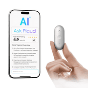 Plaud NotePin S Wearable AI Voice Recorder, Transcribe & Summarize, silver