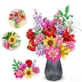 thumbnail image 1 of PLAXSOON Flower Bouquet Building Set, 1488-Piece Botanical Collection, 18 Flower Models, 1 of 8