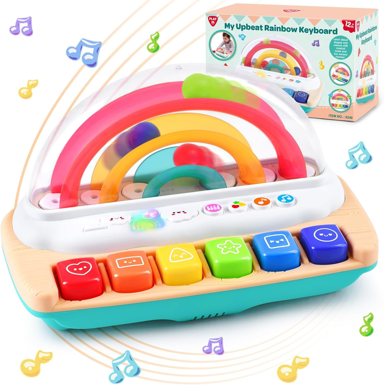 PLAY Baby Toys 12M Pop up Piano Toy for Infant Baby Cause and Effect Musical Toy