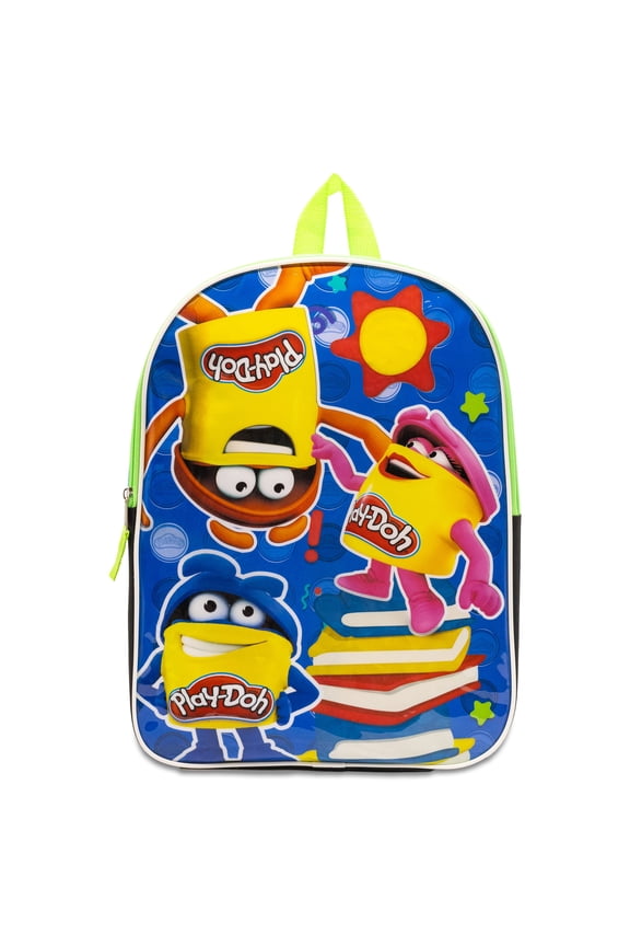 PLAY-DOH, 15" Boys' Backpack with Padded Straps & Zip Compartment - Ideal Toddler Bookbag for School & Travel