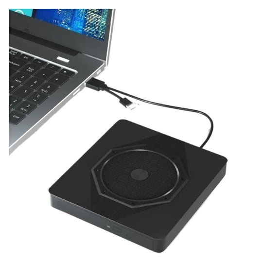 PLAY External DVD Drive, CD DVD Reader Writer ROM Drive Compatible with PC Laptop Desktop Mac,Windows 11/10/8/7 Linux