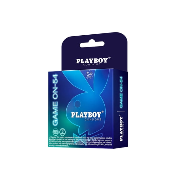 PLAYBOY Condoms GAME ON, Classic Smooth Premium Lubricated Condoms - 3 Count