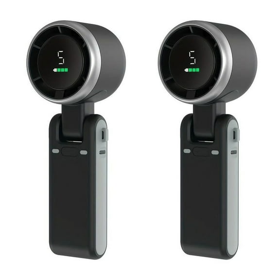 PLAYHOT Portable Handheld Turbo Fan, 5 Gear Wind,4000mAh Battery Operated, Up to 10 Working Hours, 3 IN 1 Hand Fan Rechargeable with Air Turbo Tech Cooling Fan for Outdoor Activities, Travel, Working