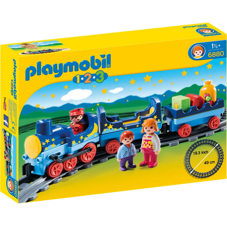 PLAYMOBIL 1.2.3 Night Train with Track Playset 