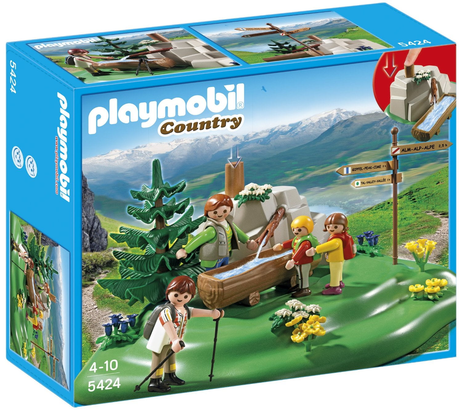 PLAYMOBIL Backpacker Family at Mountain Spring Playset - Walmart.com