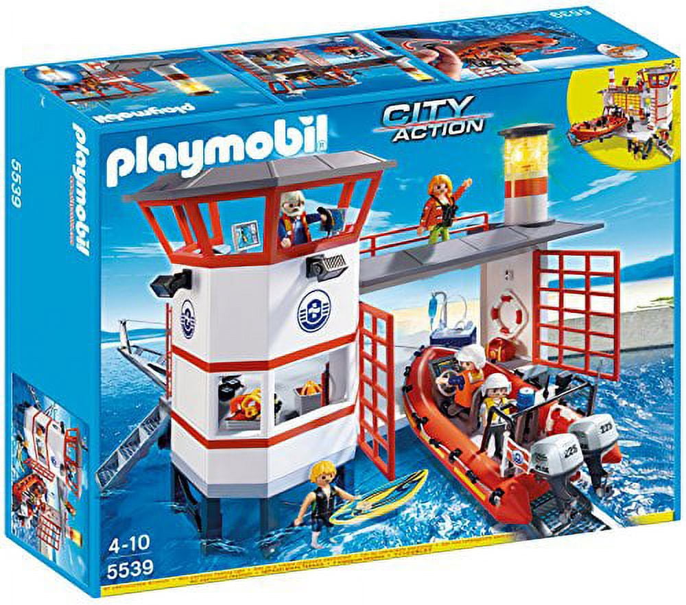 PLAYMOBIL Coast Guard Station with Lighthouse Play Set