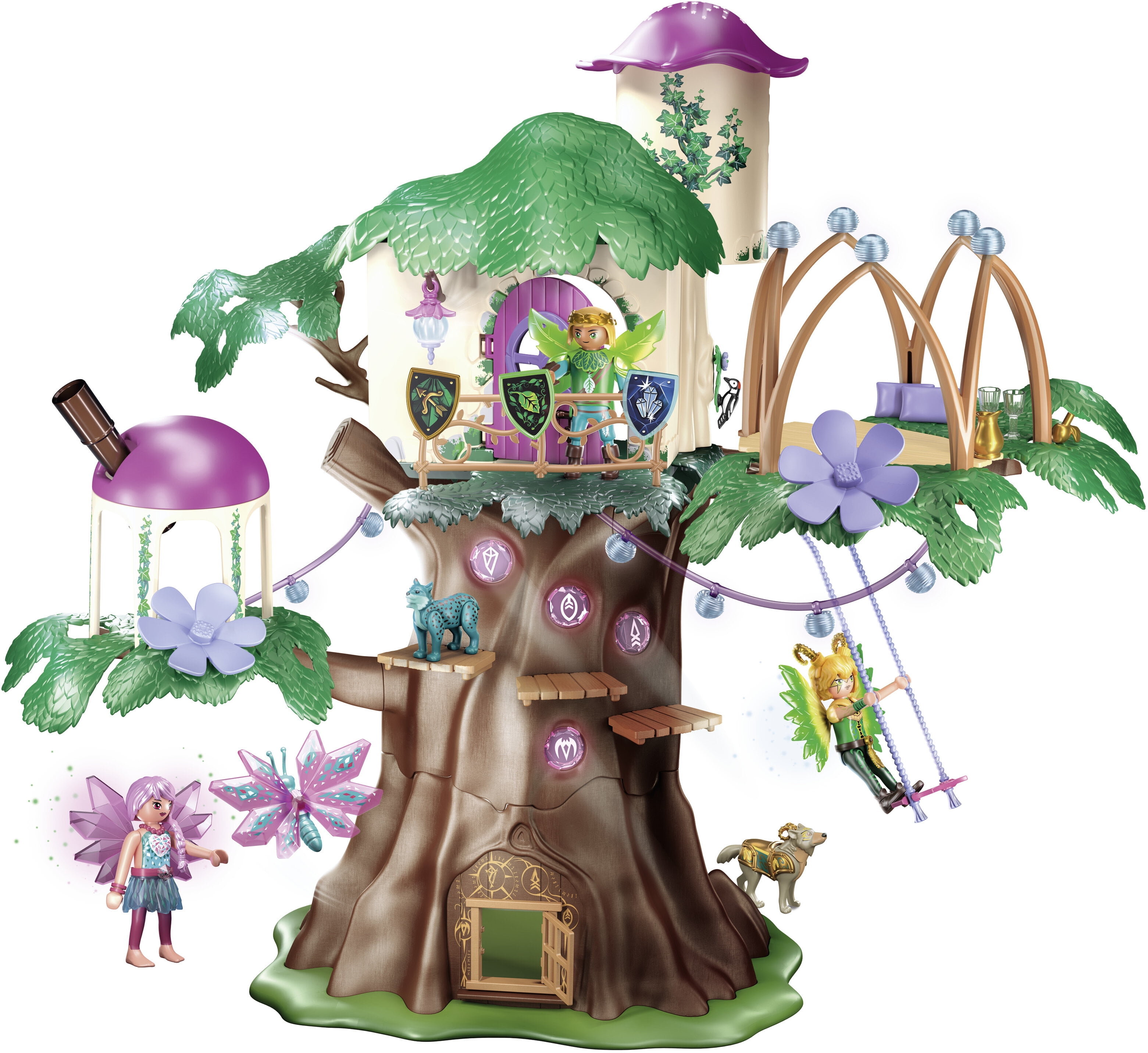 PLAYMOBIL Community Tree Doll Playsets with Three Fairies, Multicolor, 6.4 lb