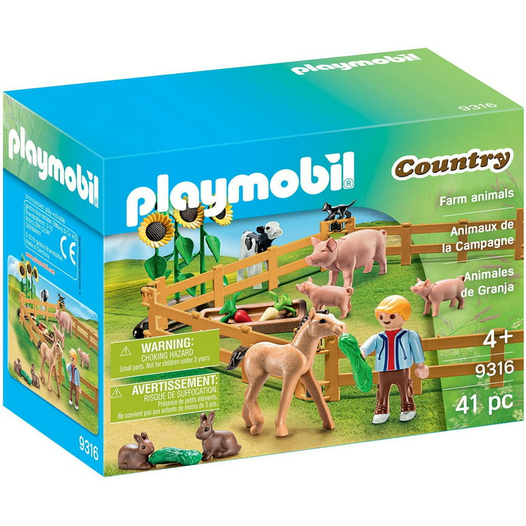 PLAYMOBIL Country Farm Animals Action Figure Set, 41 Pieces