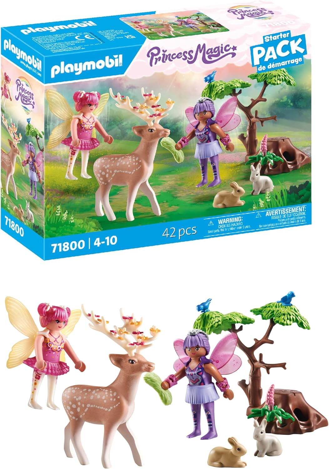 PLAYMOBIL Fairies 71800 Fairies with Cute Forest Animals Fairy Tale