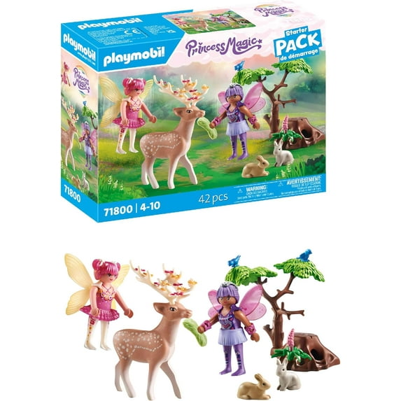 PLAYMOBIL Fairies 71800 Fairies with Cute Forest Animals Fairy Tale