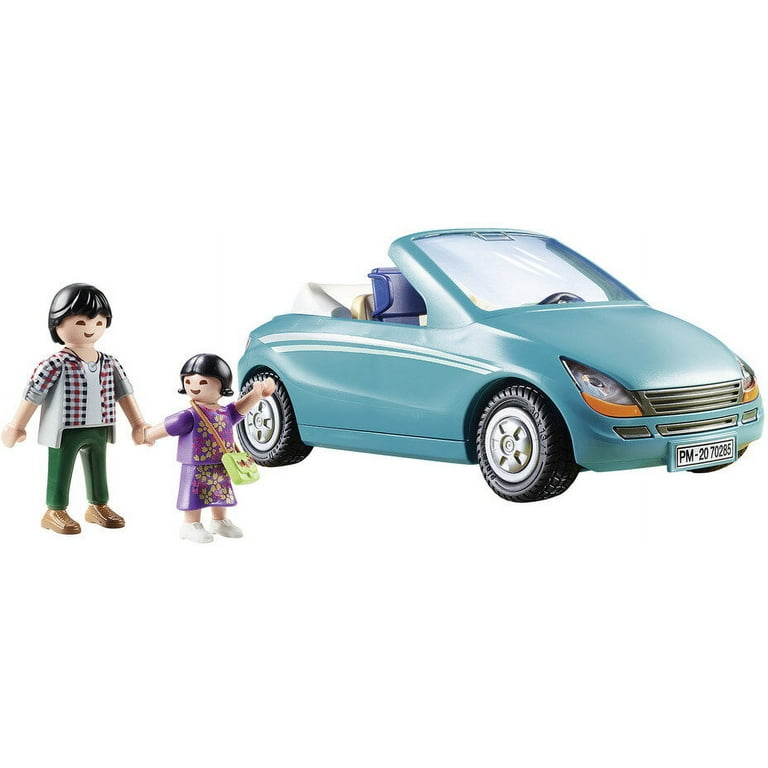 PLAYMOBIL Family with Car Action Figure Set, 28 Pieces 