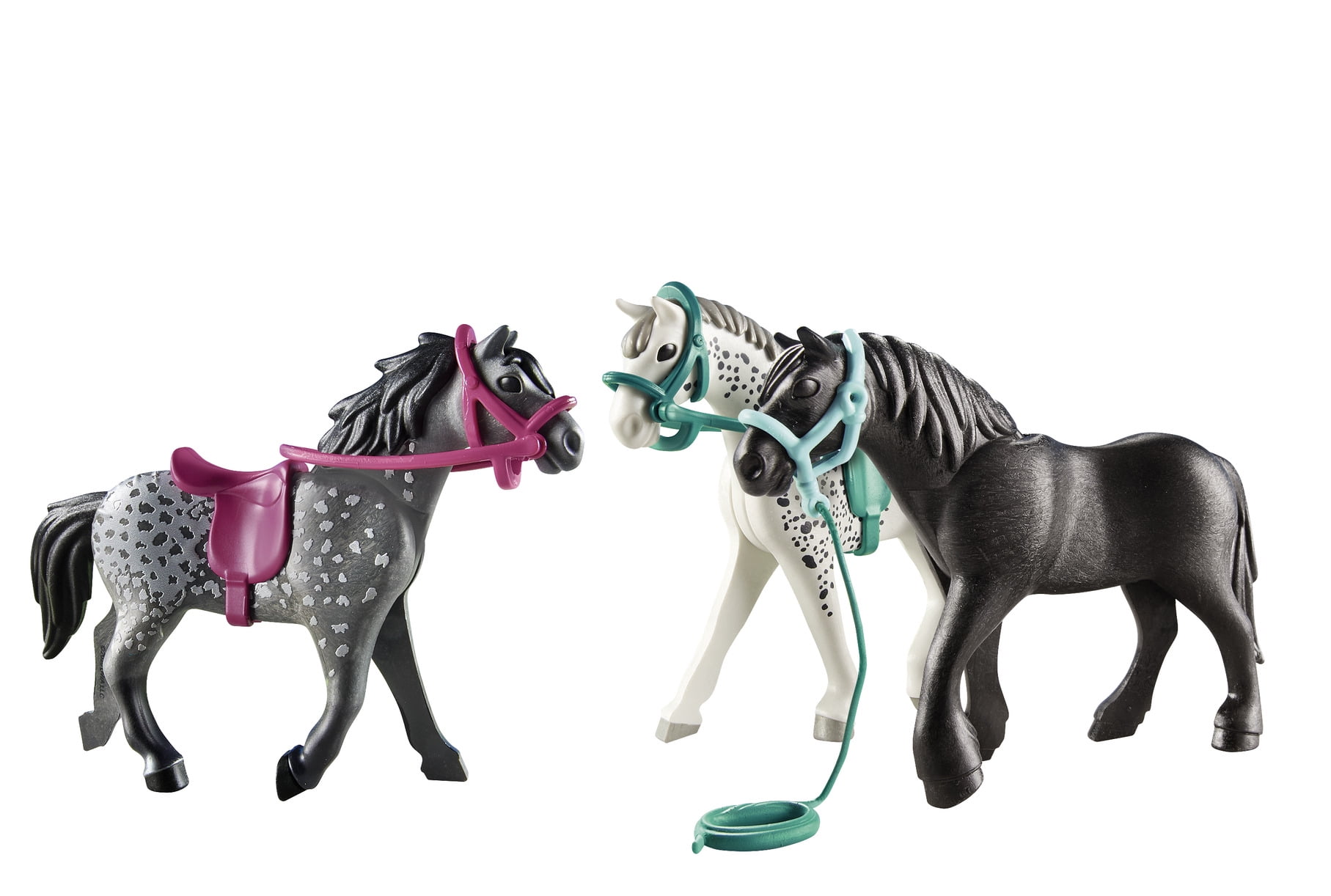 PLAYMOBIL Horse Trio Action Figure Set, 11 Pieces