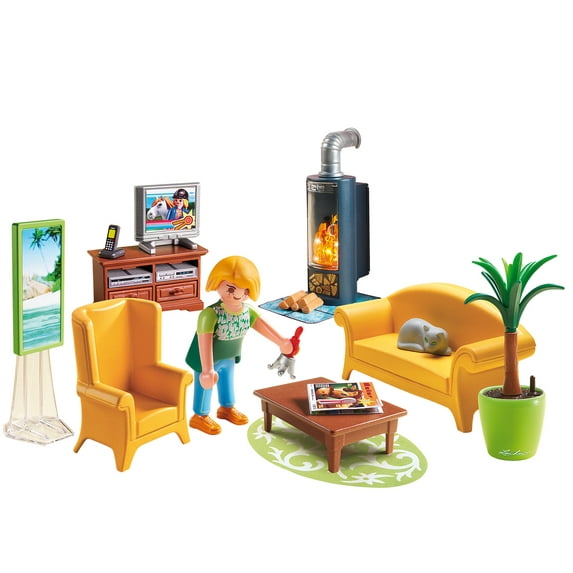 PLAYMOBIL Living Room with Fireplace