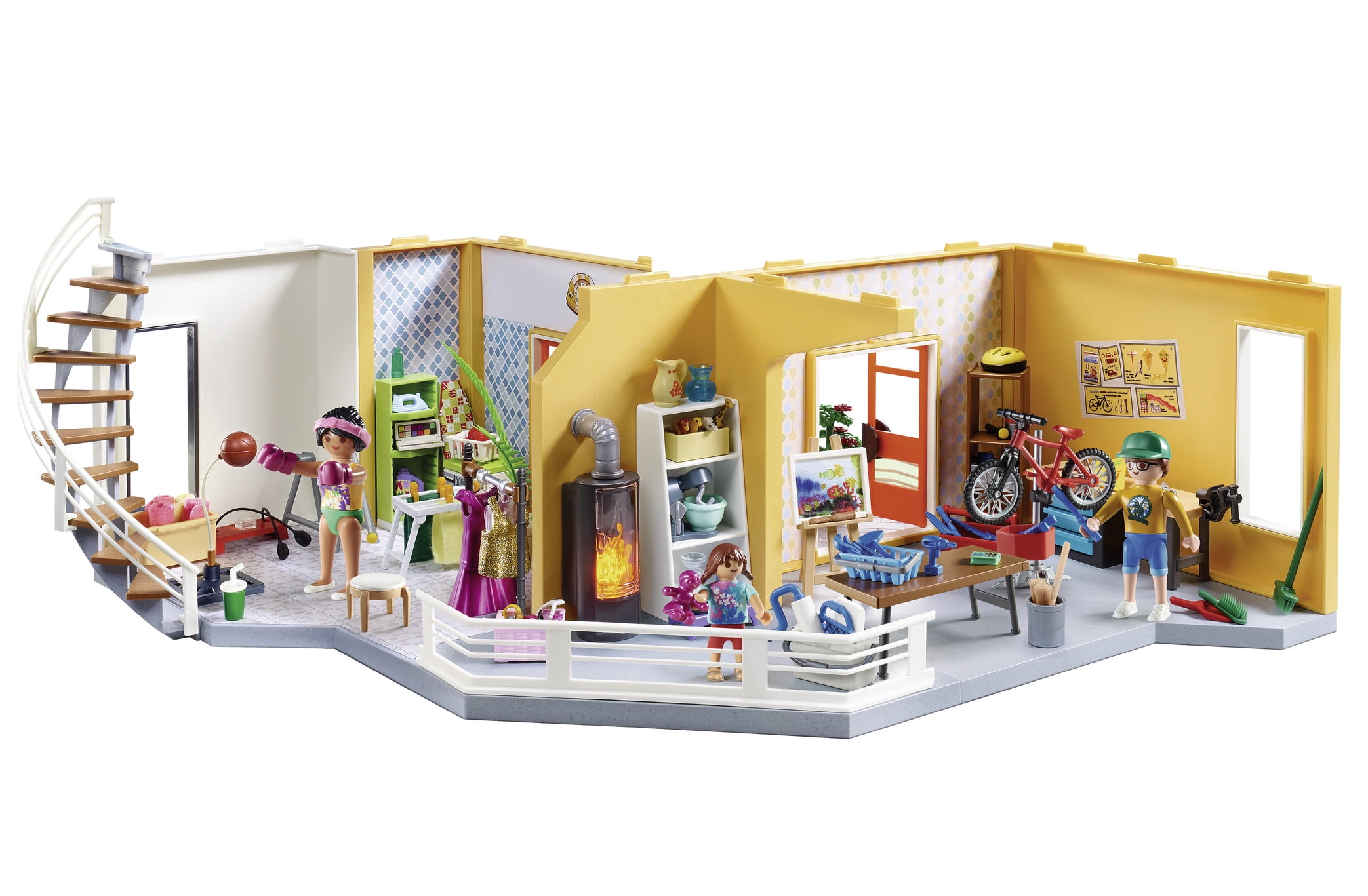 Playmobil City Life 70986 Modern House Floor Extension, With Light Effects,  Toy for Children Ages 4+