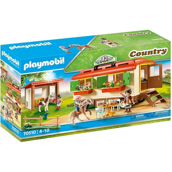 PLAYMOBIL Pony Shelter with Mobile Home