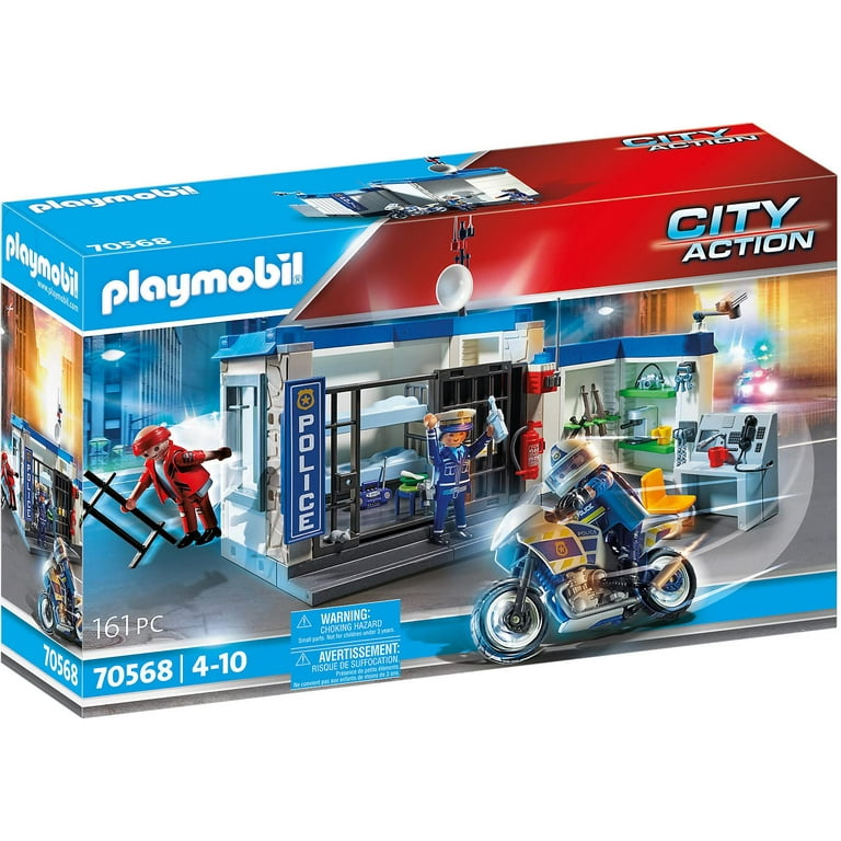 PLAYMOBIL Prison Escape Playset with Police Motorcycle