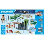PLAYMOBIL Starter Pack 71473 Pirate with Alligator from 4 Years, Einheitsgr e