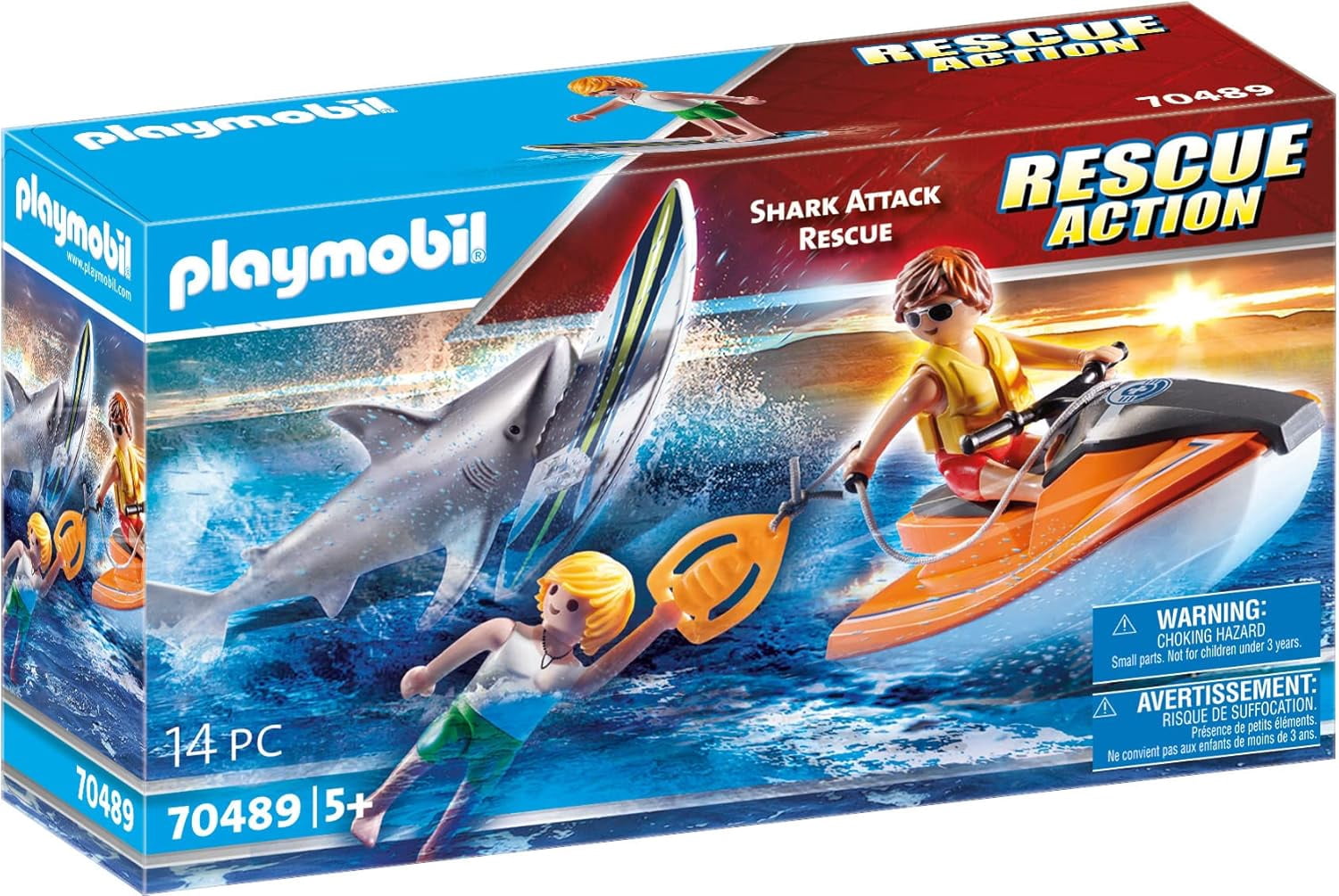 PLAYMOBIL Diver Rescue With Drone Toy Set - Action Figure Playset For Kids Ages 4+