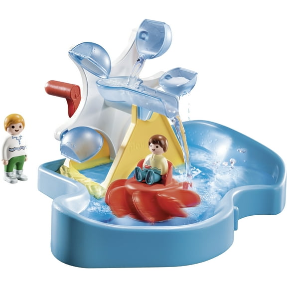 PLAYMOBIL Water Wheel Carousel Action Figure Set, 8 Pieces