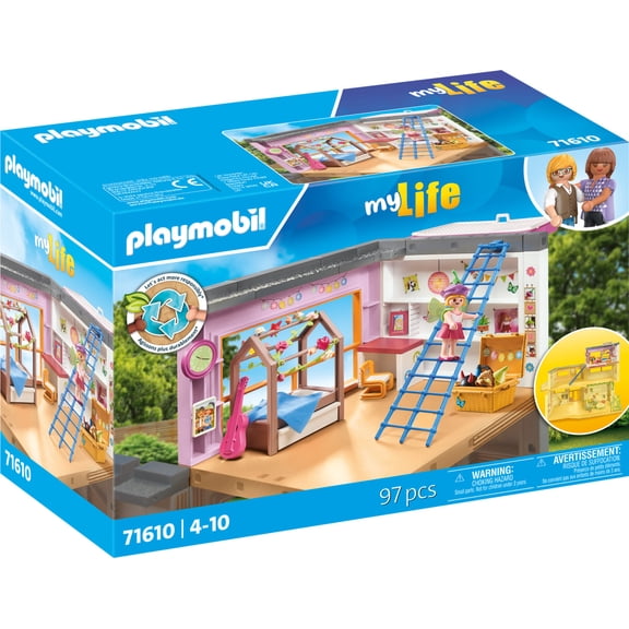 PLAYMOBIL myLife 71610 Kinderkamer, inclusief een figuur en een stickervel, gemaakt van meer da