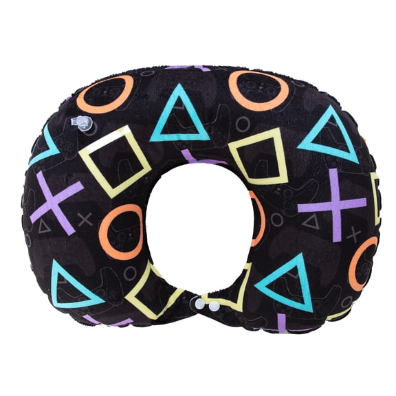 Playstation Pastel Frequency Kids Neck Pillow with Air Pump