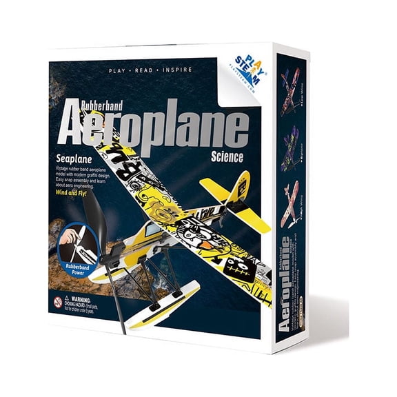 PLAYSTEM Rubber Band Aeroplane Seaplane STEM Kit