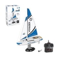 thumbnail image 1 of PLAYSTEAM Voyager 280 STEM Science 2.4GHz RC Sailboat Wind Powered Model with Adjustable Sail and Rudder for Learning Wind Direction , Blue, 1 of 8