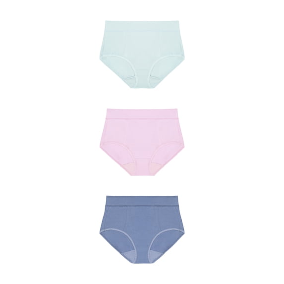 Playtex Women's Cotton Stretch Light Smoothing Underwear Brief, 3-Pack