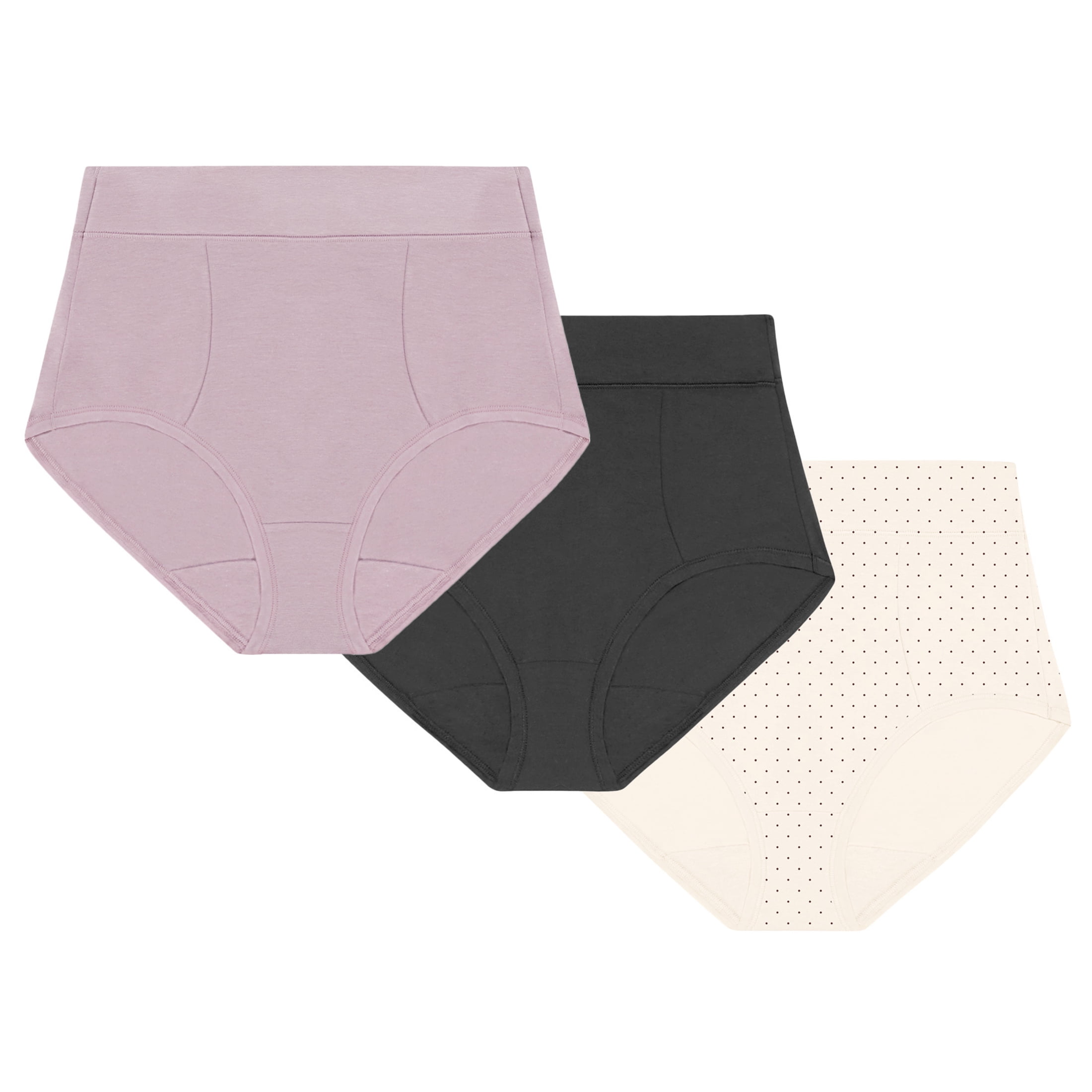 Playtex Women's Cotton Stretch Light Smoothing Underwear Brief, 3-Pack