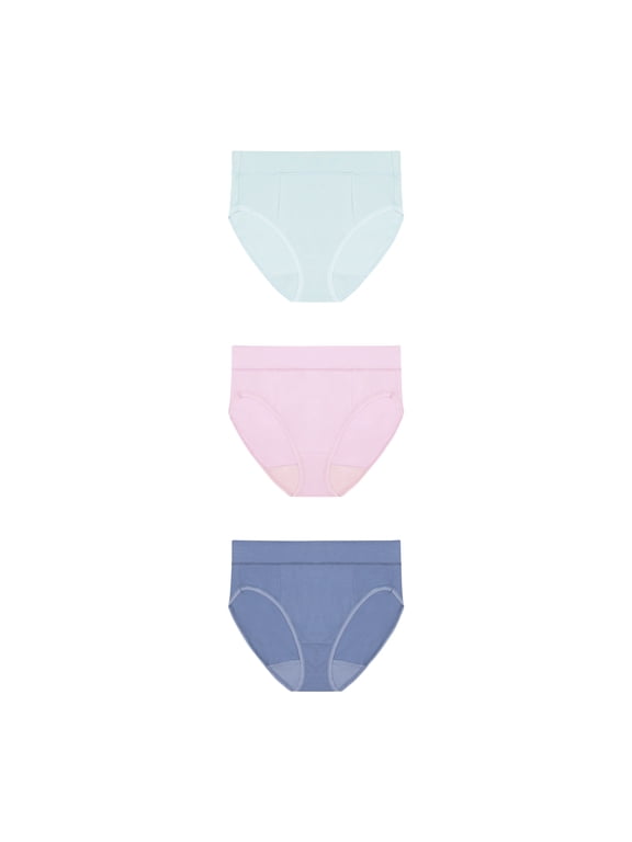 Women's Cotton Stretch Light Smoothing Underwear High-Leg Brief, 3-Pack