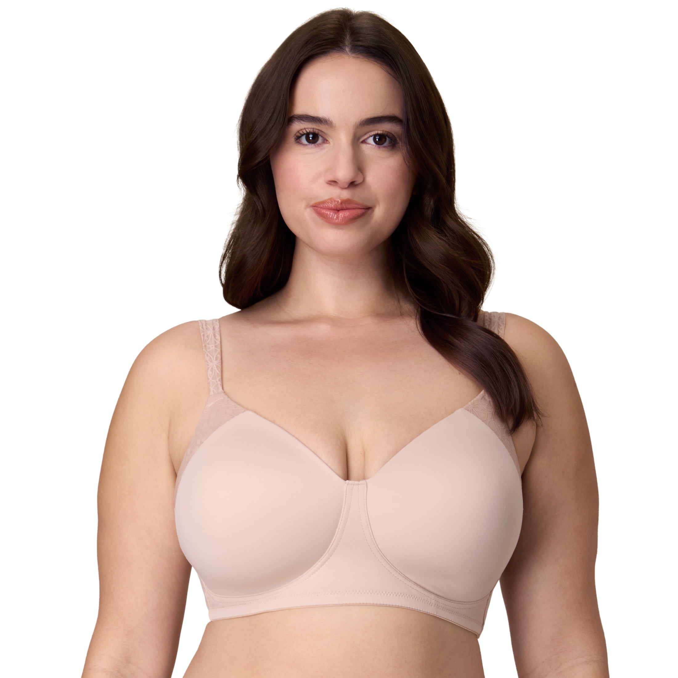 Playtex Women's Smoothing T-Shirt Wireless Bra, Moisture Wicking (Plus Sizes)
